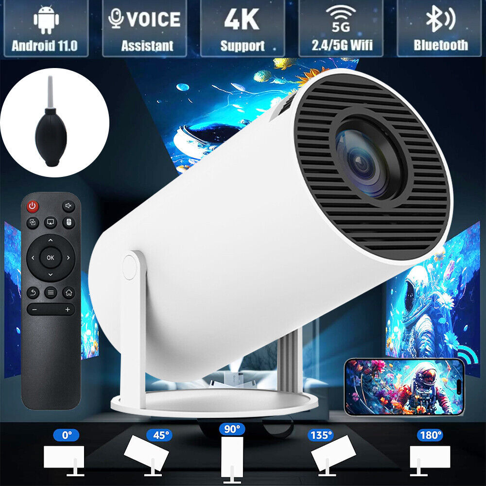 5G WiFi 4K Smart LED Projector – Bluetooth, Android, HDMI | Home & Office Theater