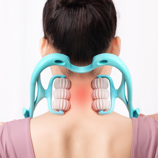 6-Wheel Neck & Body Massage Roller – Instant Pain Relief Tool