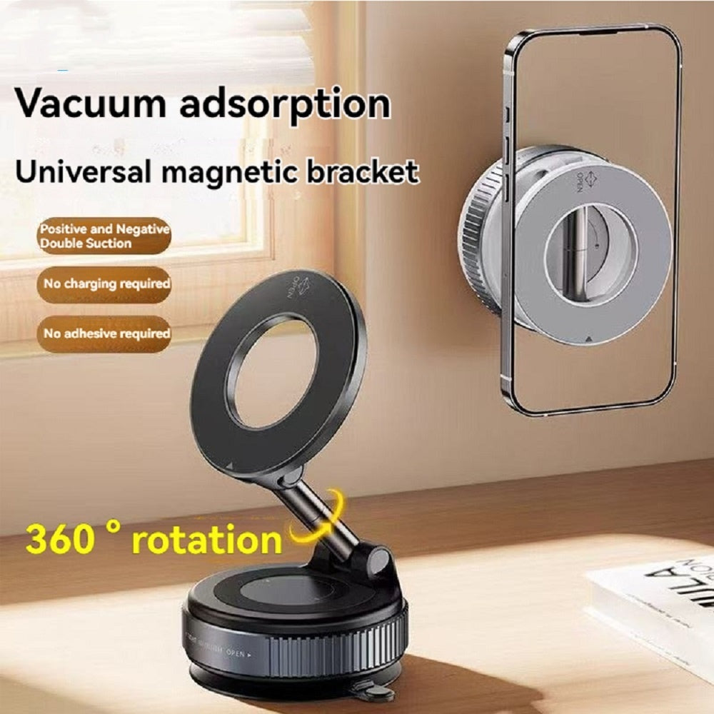 Magnetic Foldable Car Phone Holder – Suction & Nonslip